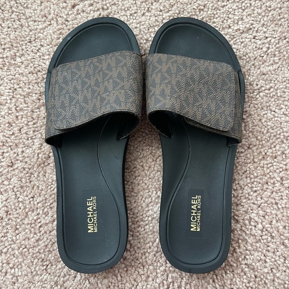 MICHAEL KORS Womens Flat Wade Slide Sandal Adjustable Closure - Picture 1 of 4